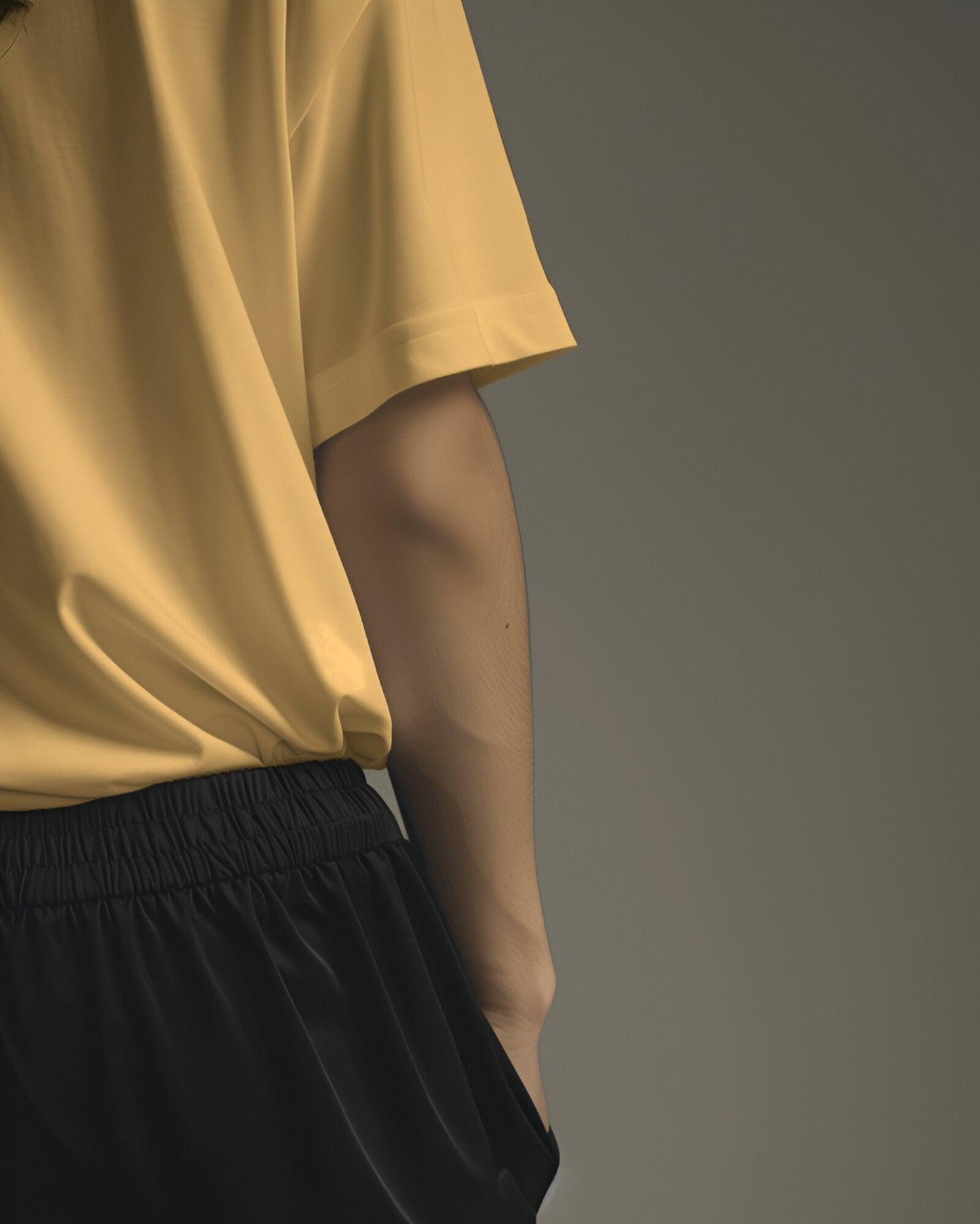 Classic Beige Solid Oversized T-Shirt - The Nova India