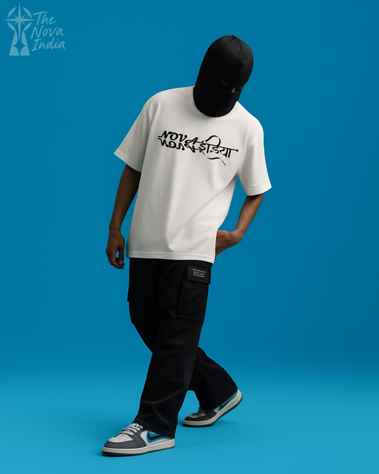 Kakashi Anime Oversized T-Shirt – White