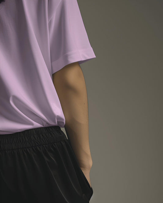 Lavender Drop Shoulder Oversize Unisex T-Shirt -The Nova India