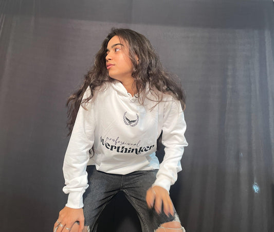 Professional Overthinker White Unisex Hodiee -The Nova India