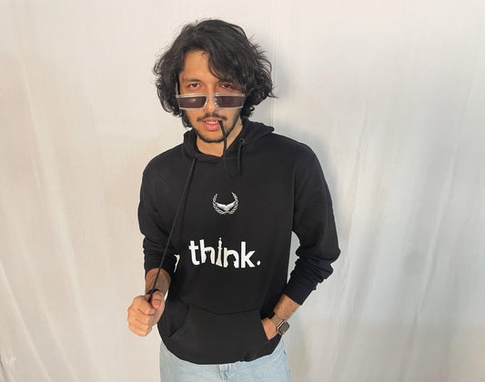 Think Unisex Black Hodiee - The Nova India