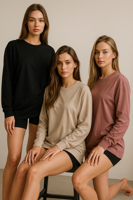 Oversized Full Sleeve T Shirt Womens , The Nova India