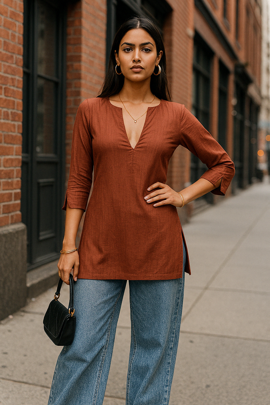 Baggy Jeans with Kurti , The Nova India