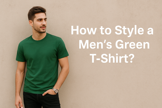 men's green colour t shirt , COCORA