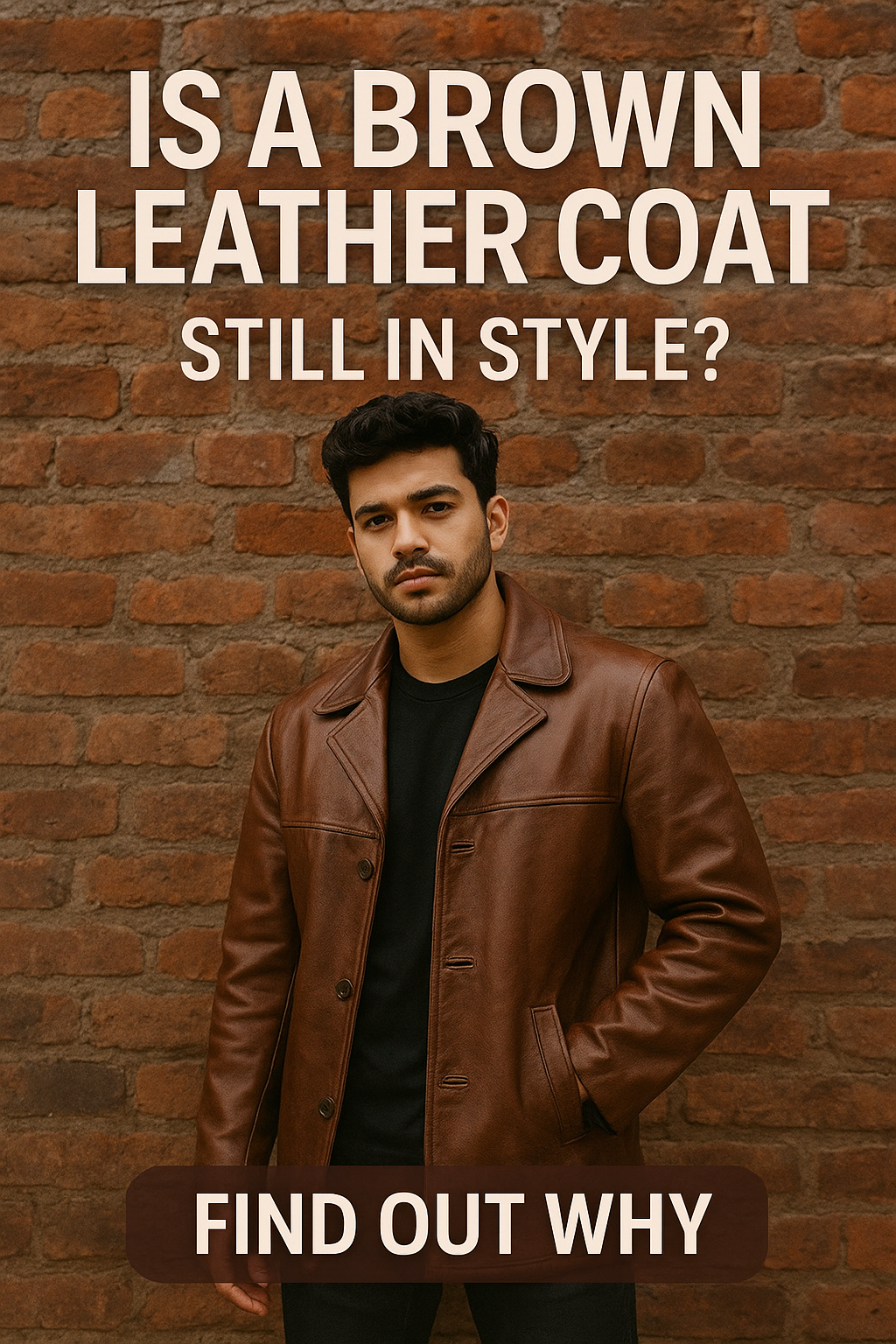 Brown Leather Coat , COCORA