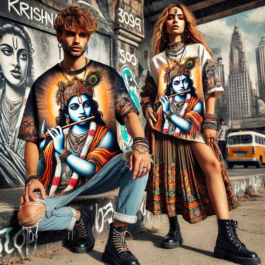 The Nova India , Krishna Ji , Oversized T-Shirt