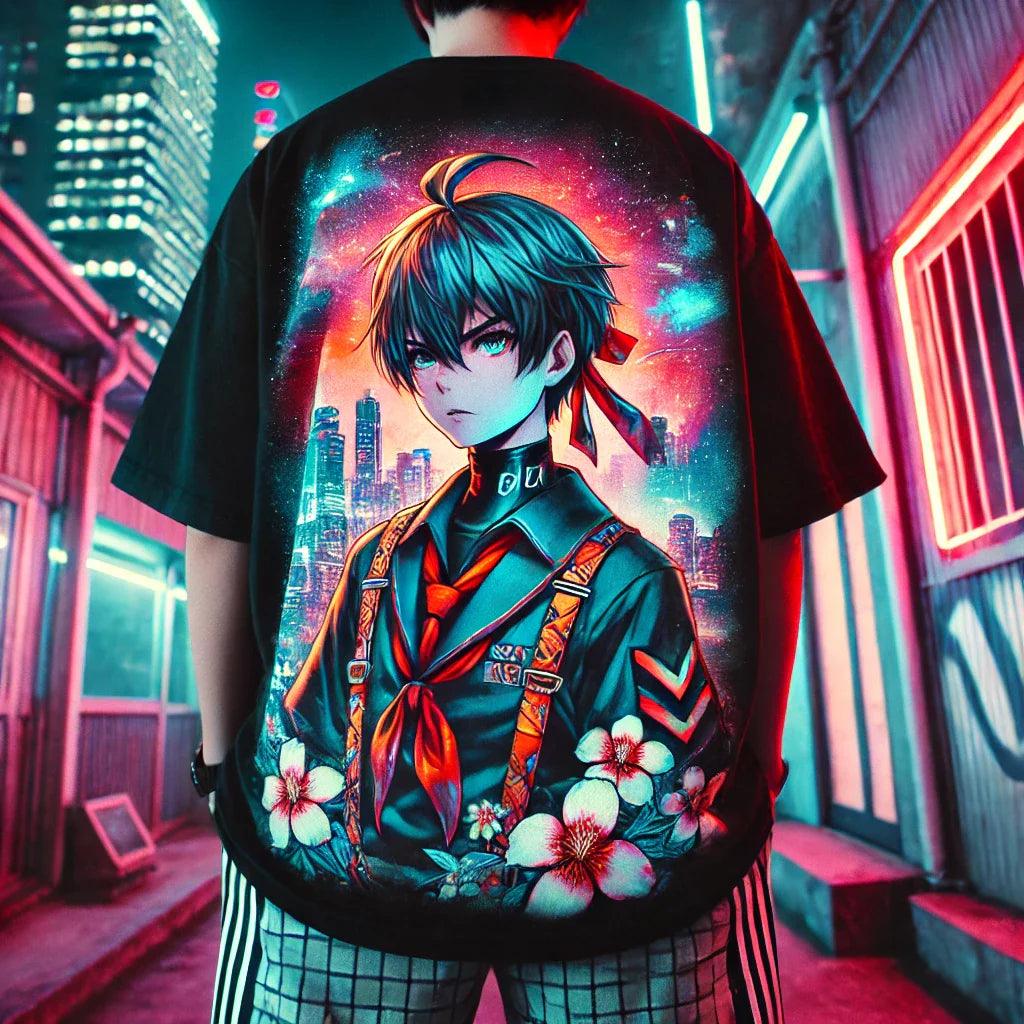 The Nova India , anime back print t shirt