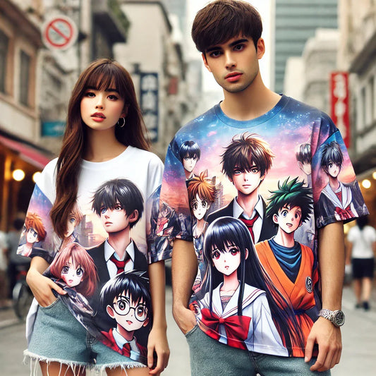 anime print oversized t shirt,  anime printed oversized t shirt , oversized t shirt anime print , The Nova India