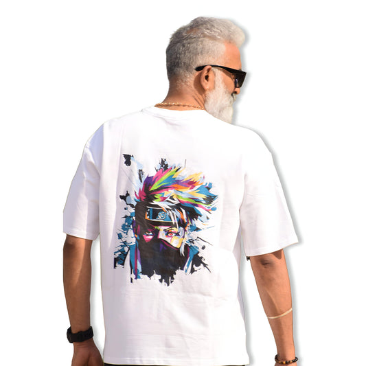 Kakashi Printed Oversized T-Shirt: The Ultimate Naruto Merch for Fans - Nova India