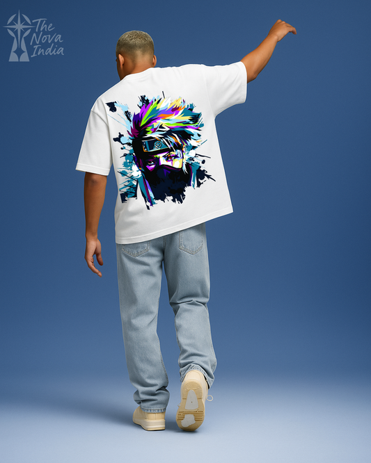 Kakashi Anime Oversized T-Shirt – White