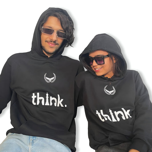 Think Unisex Black Hodiee -The Nova India